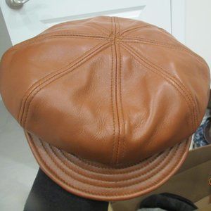 Honey Lambskin Leather Spitfire Cap